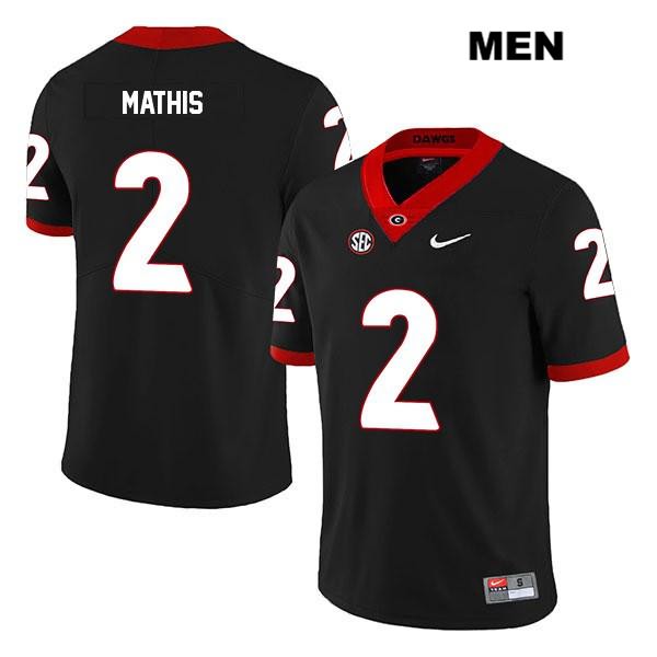 Georgia Bulldogs Men's D'Wan Mathis #2 NCAA Legend Authentic Black Nike Stitched College Football Jersey QFT1056UQ